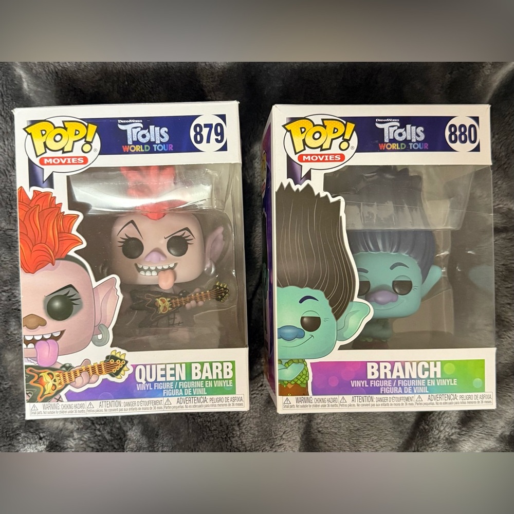 Funko Pop! Trolls World Tour Queen Barb and Branch Figures